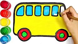 نقاشی اتوبوس مدرسه