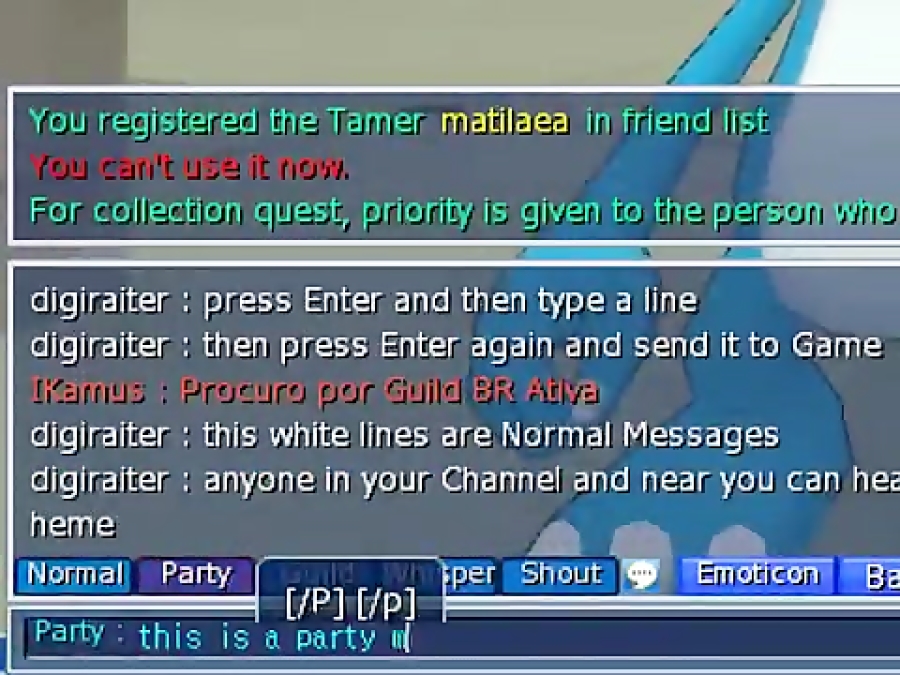 Using Chat window in Digimon Master Online