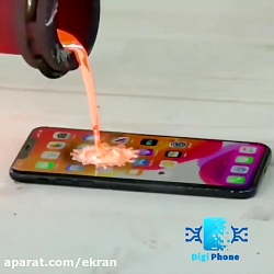 تست مواد مذاب روی آیفون ۱۱ پرو...