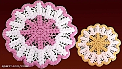 آموزش قلاب بافی فوق حرفه ای/ رومیزی دایره ای/ زبان اسپانیایی