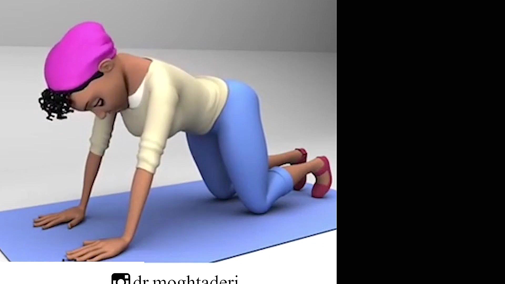 تمرین کشش گربه جهت کاهش کمر درد دکتر علیرضا مقتدری | متخصص طب فیزیکی