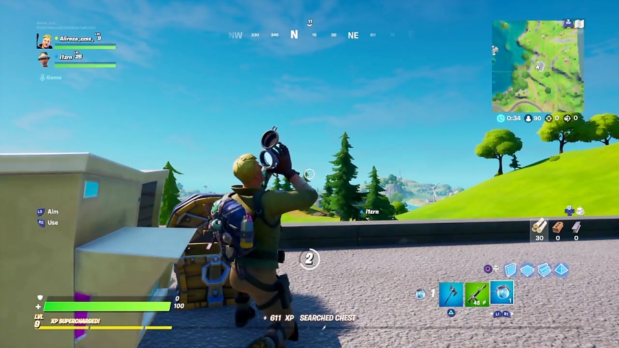 گیم پلی بازی Fortnite با کوسه