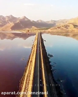 غروب دل انگیز دریاچه