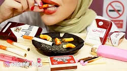چالش غذا خوری اسمر _ خوردن سیگ...