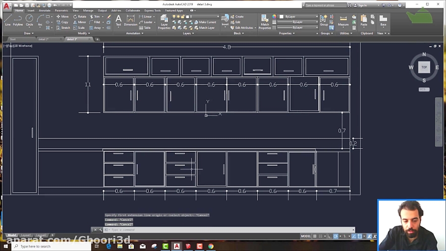 آموزش طراحی آشپزخانه و کابینت با اسکچاپ ویری اتوکد vray sketchup autocad