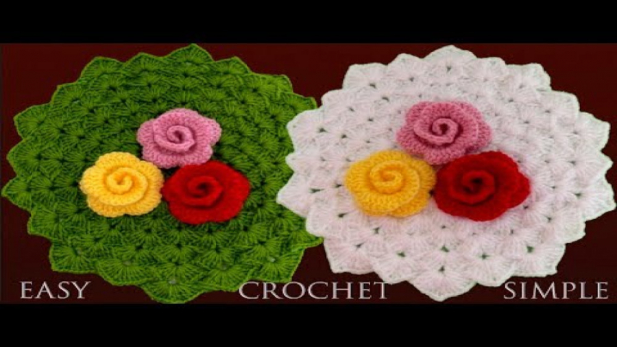 آموزش قلاب بافی فوق حرفه ای/ رومیزی دایره ای/ زبان اسپانیایی