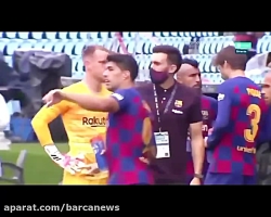 برخورد عجیب لئو مسی با مربی تی...