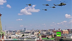 رژه هوایی بالگردها و جنگنده ها...