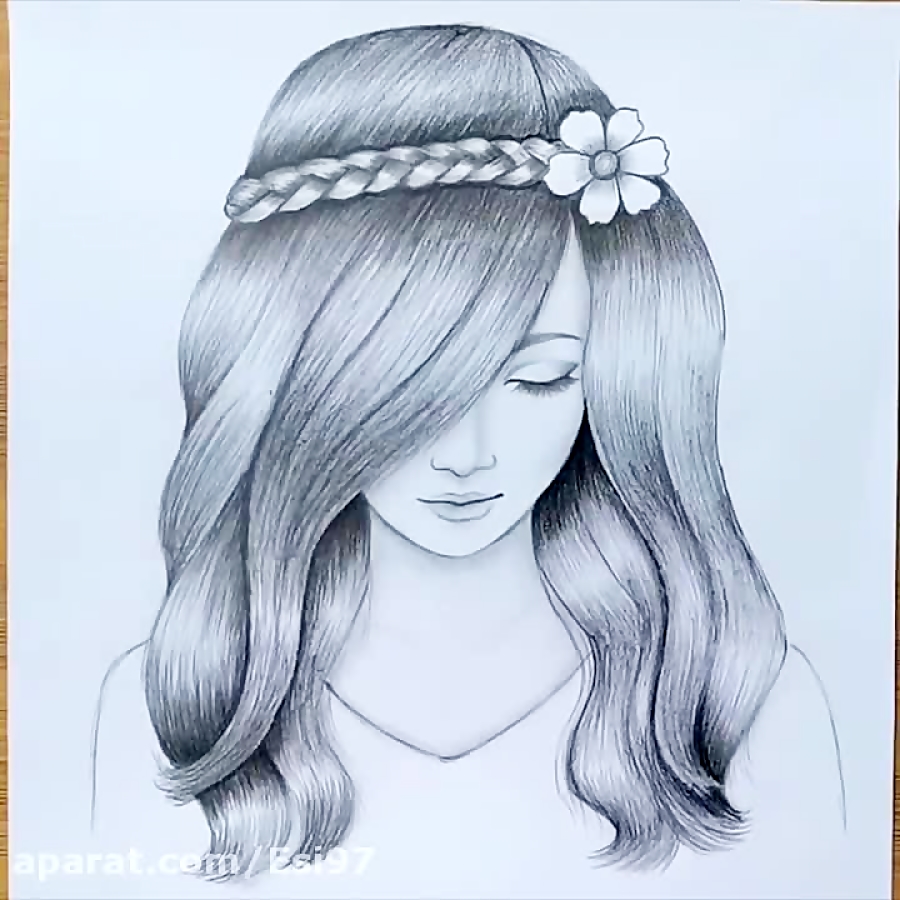 آموزش نقاشی دختر(لطفا کانال ما را دنبال کنید) .