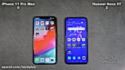 مقایسه سرعت و دوربین iPhone 11 Pro Max و Huawei Nova 5T