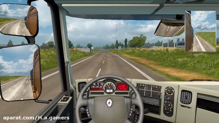 گیم پلی بازی euro truck simulator 2