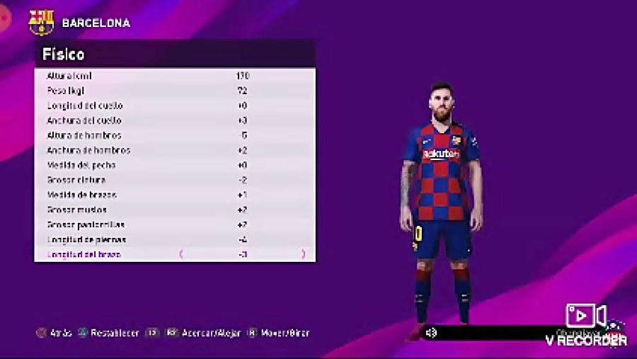 فیس مسی در pes 2020