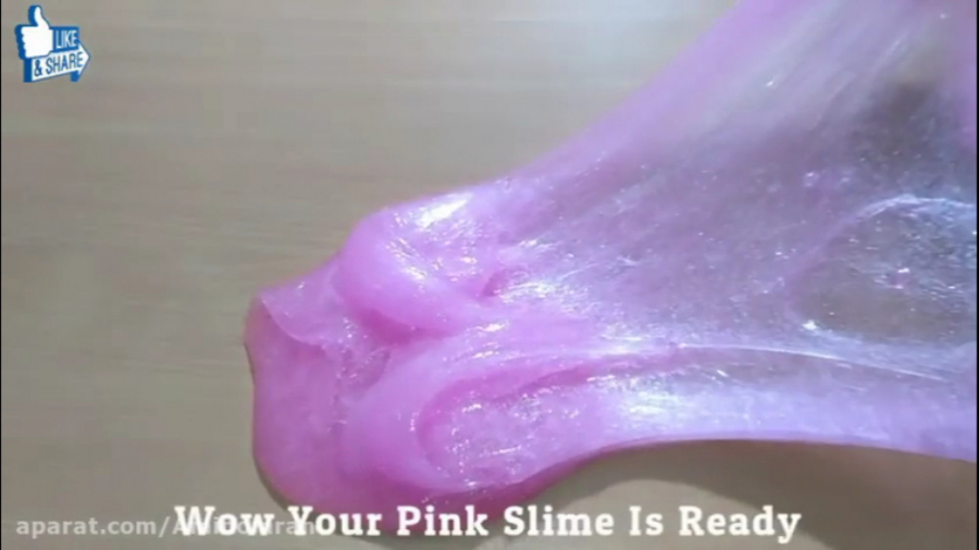 آموزش ساخت اسلایم صورتی با چسب...