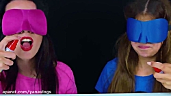 چالش اسمر  با چشم بسته