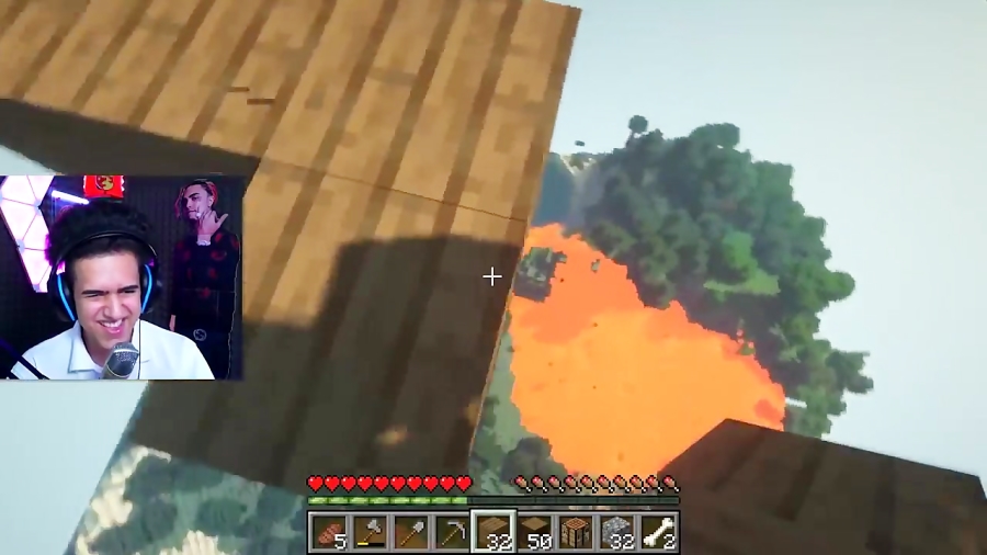 دو ماینکرفت اما هر 10 ثانیه مواد مذاب بالا میاد | Minecraft But Lava Rises Every