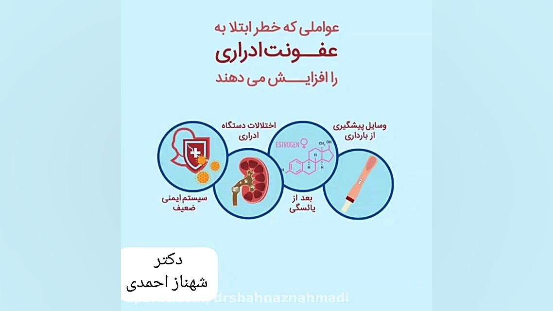 عوامل افزایش دهنده خطر ابتلا عفونت ادراری دکتر شهناز احمدی
