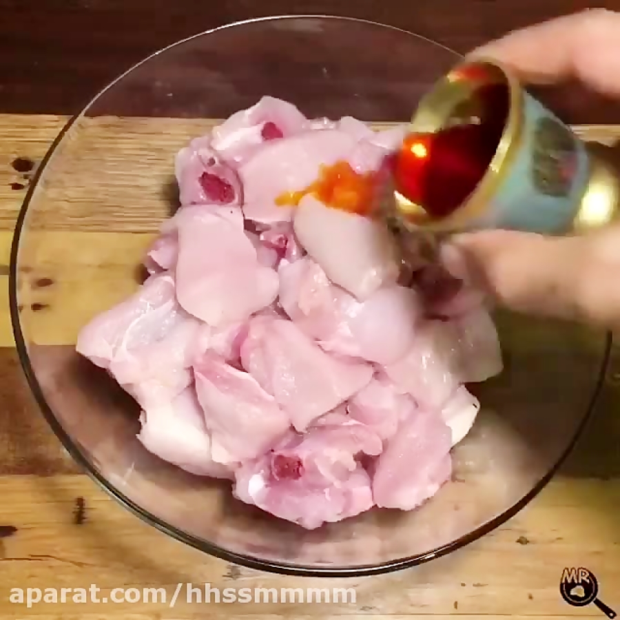 درست کردن جوجه کباب تابه ایی(ما را دنبال کنید)