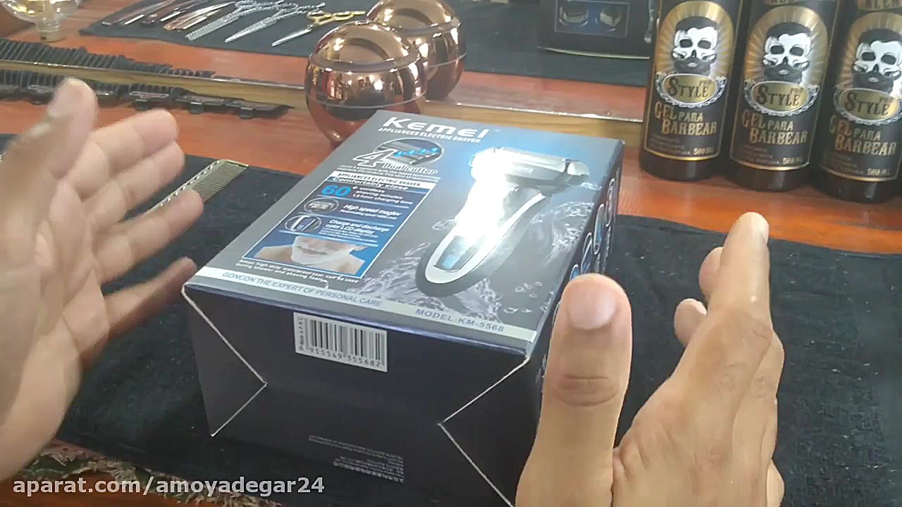 فیلم معرفی ریش تراش کیمی مدل Kemei KM-5568 زمان636ثانیه