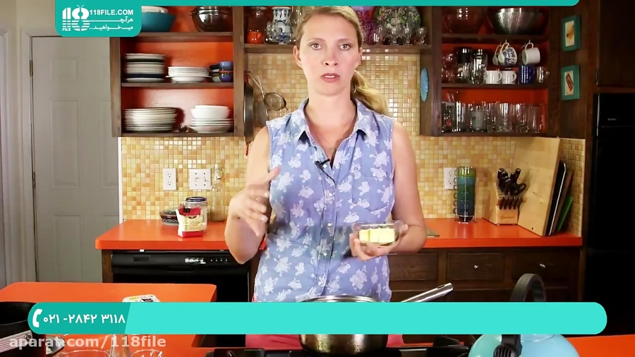 آموزش آشپزی و شیرینی پزی | آشپزی آسان ایرانی ( دسر سنتی بامیه ) 02128423118