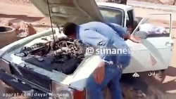 زنده گیری یک مار از داخل موتور خودرو!