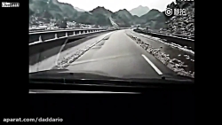 تصادف شدید ماشین در تونل