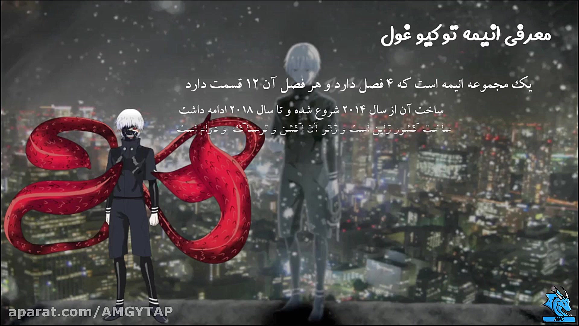 معرفی انیمه توکیو غول ‍‍‍Introducing Tokyo Ghoul Anime زمان86ثانیه