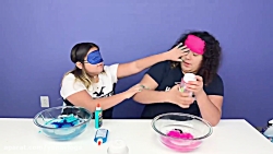 چالش اسلایم با چشم بسته همراه...