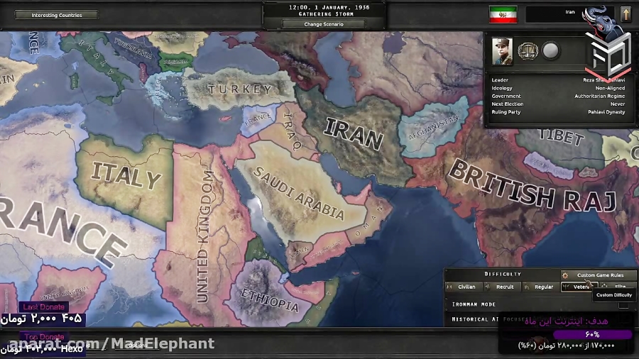 باز کردن همه کشورها در بازی Hearts of Iron 4