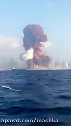 لحظه انفجار مهیب در بیروت