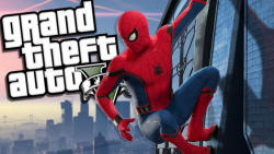 GTA V بازی کردن با اسپایدرمن Spiderman