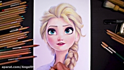 طراحی با دست  طراحی السا  فروز...