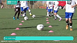 آموزش فوتبال به کودکان | تکنیک های فوتبال | فوتبال (آموزش پاس کاری)