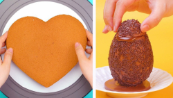تزیین کیک شکلاتی قلبی جذاب :: آموزش تزیین کیک