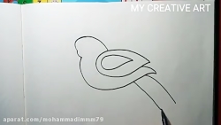 آموزش نقاشی پرنده به کودکان با...