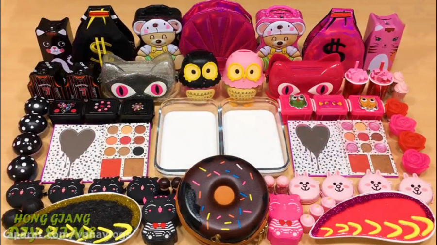 اسلایم   سیاه و صورتی