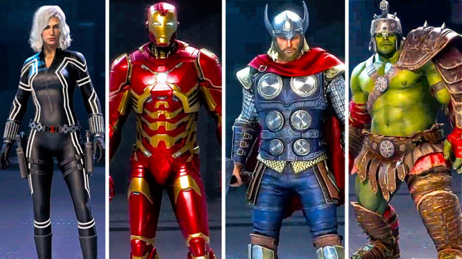 تمام لباس ها و اسکین های بازی Marvel Avengers Beta