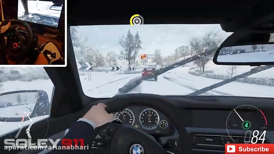 گیم پلی Forza Horizon 4 با فرمان Logitech g29 - بی ام و M5