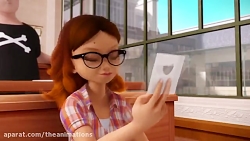 کارتون گربه سیاه و کفشدوزک