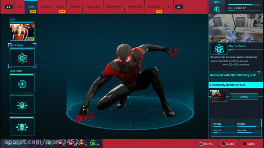 !!!!!!!!!!! لباس miles morales PS5 برای بازی Spider Man PS4 !!!!!!!!!!!