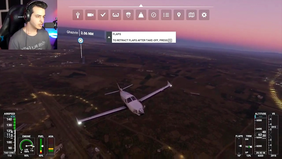 بازی Microsoft Flight Simulator  با آریا کئوکسر..//Aria Keoxer