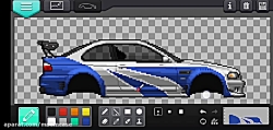 ساختن bmw m3 gtr (ماشین نید فور اسپید ماست وانتد) در بازی Pixel car racer