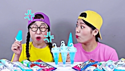 چالش بستنی های آبی _ اسمر فود