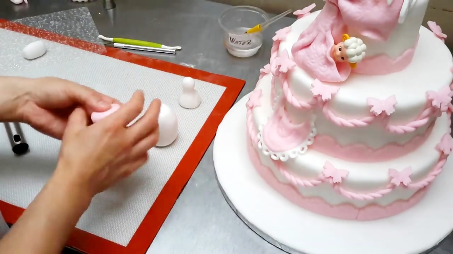 آموزش قدم به قدم کیک آرایی و تزیین کیک 8 - کیک غاز سفید