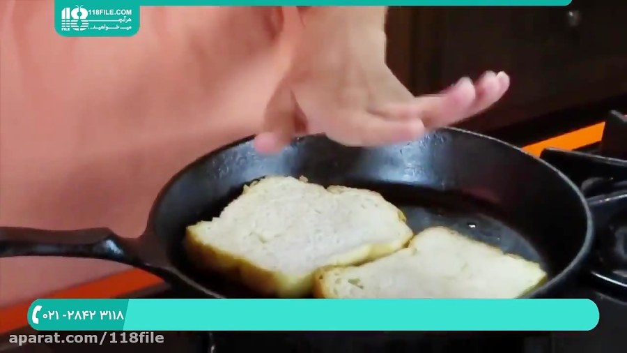 آموزش آشپزی | دستور پخت غذا | شیرینی پزی ( ساندویچ پنیر کبابی ) 02128423118
