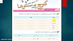 درس دوم فارسی نوشتاری پایه چهارم دبستان