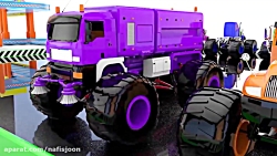 کارتون ماشینی رنگ کردن مانستر...