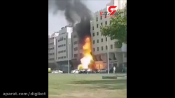 لحظه انفجار مشکوک در ابوظبی امارات