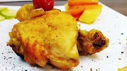 آسان ترین روش پخت مرغ داخل فر...