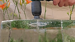 ریختن گدازه بر روی یخ