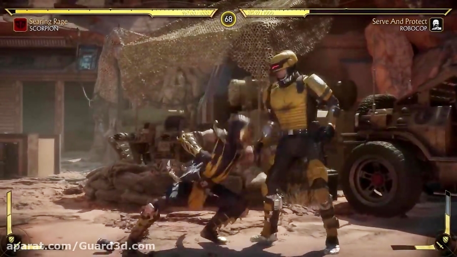 مبارزه Scorpion و Robocop در Mortal Kombat 11